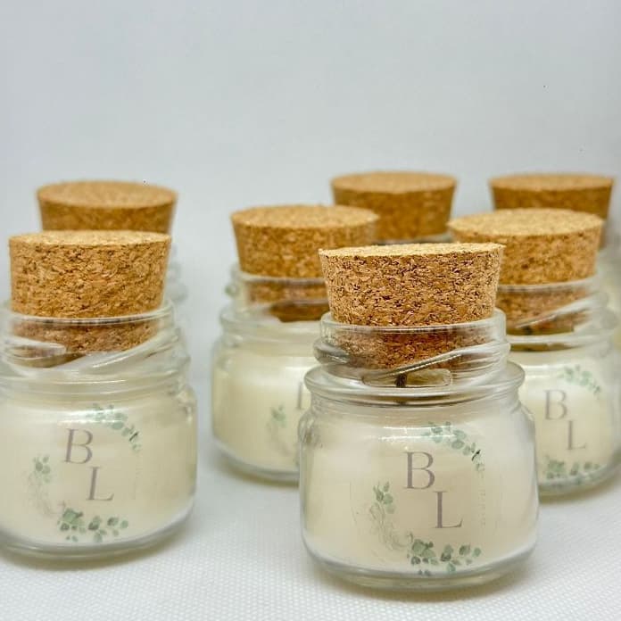 Kit Mini Velas Baby Aromáticas Perfumada 30 Gramas Artesanais Lembrancinha para Batizado