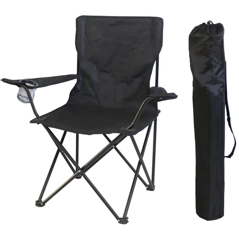 Cadeira Dobrável Resistente Bolsa Porta Copos Camping Pesca Praia