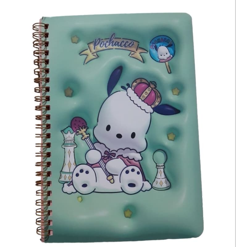 caderno pequeno Sanrio/ kuromi/pochaco/my melody/cinamoroll capa lisa  flexível