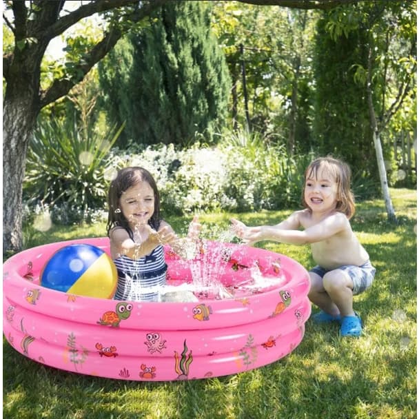 (Procura aqui)Piscina Inflável Redonda 3 Anéis 100 Lt Crianças Summer Fun 80cm/120m/150cm