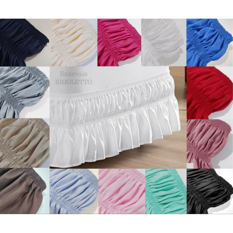Saia Para Cama Box Branca 2 Elástico