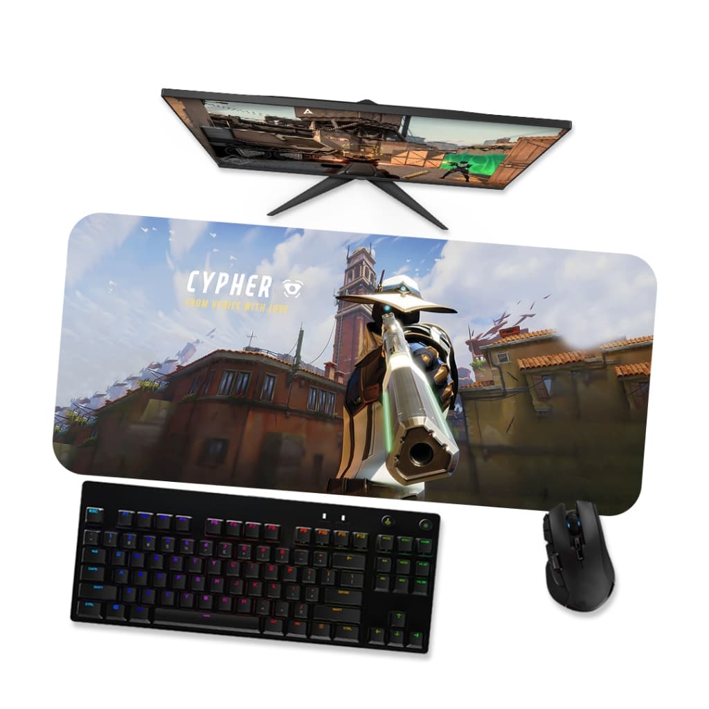 Mousepad Valorant Cypher 2 Speed Costurado Mouse pad Gamer 90x40 70x30 80x40 60x40 45x40