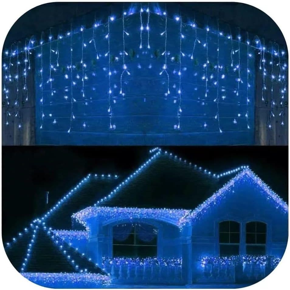 Cascata 400LED 8 Funções M/f 10m Prova D'água 31v Bivolt Natal Luzes de Natal Externa Cascata (Azul)Cascata 400LED 8 Funções M/f 10m Prova D'água 31v Bivolt Natal Luzes de Natal Externa Cascata (Azul)