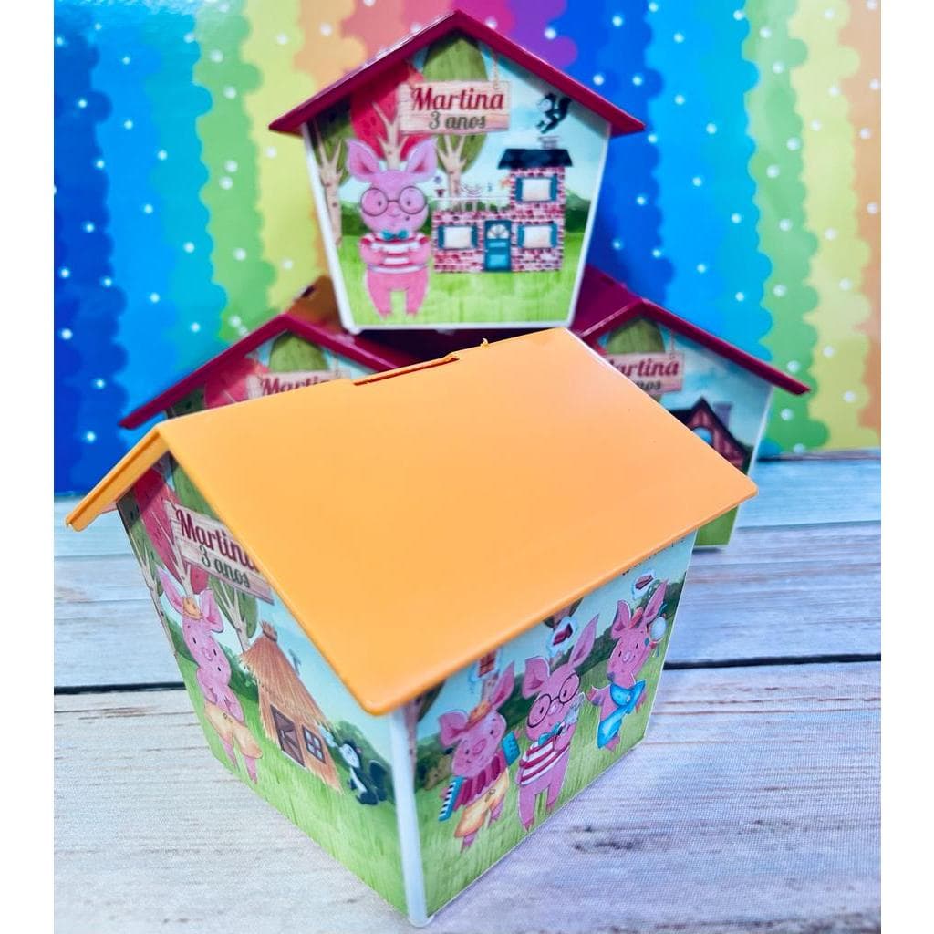 Casinha Cofre Personalizada dos 4 Lados /  Lembrancinha Festa Infantil  / Cofrinho / Brindes personalizados