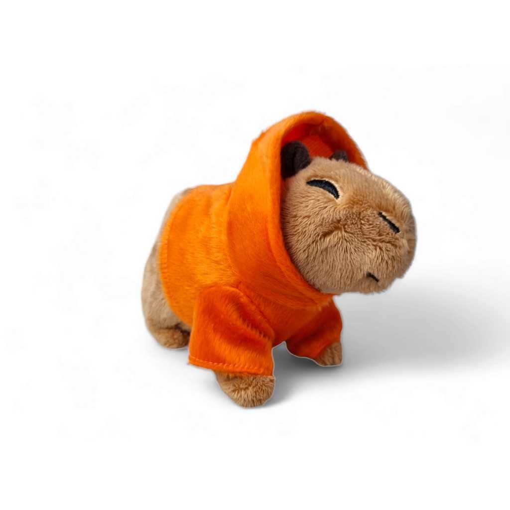 Brinquedos De Pelucia Capivara Fofa Filó C/ Capuz Laranja