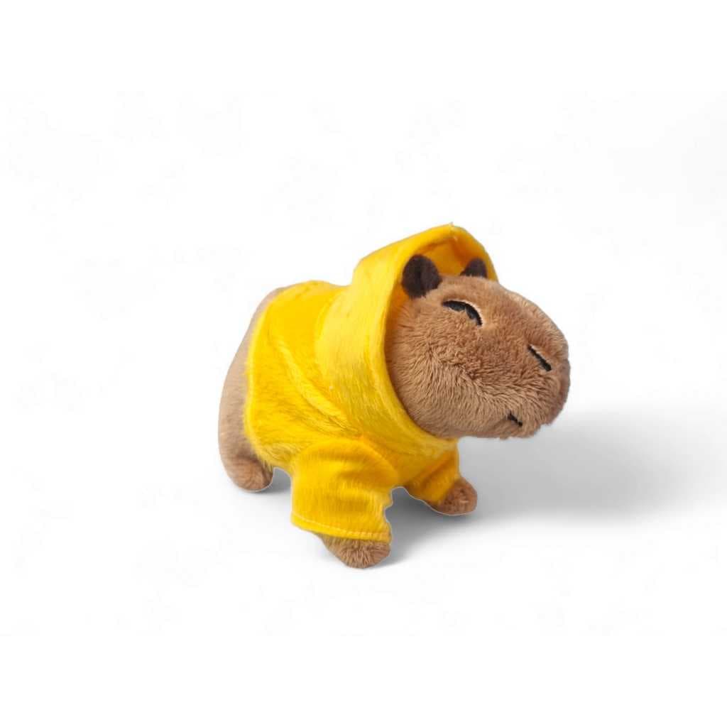 Brinquedos De Pelucia Capivara Fofa Filó C/ Capuz Amarelo