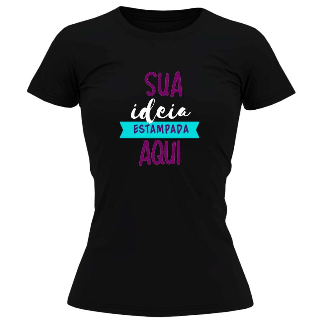 Babylook Personalizada Com sua Arte Estampa Imagem 100% Poliéster Tamanho do PP ao G3