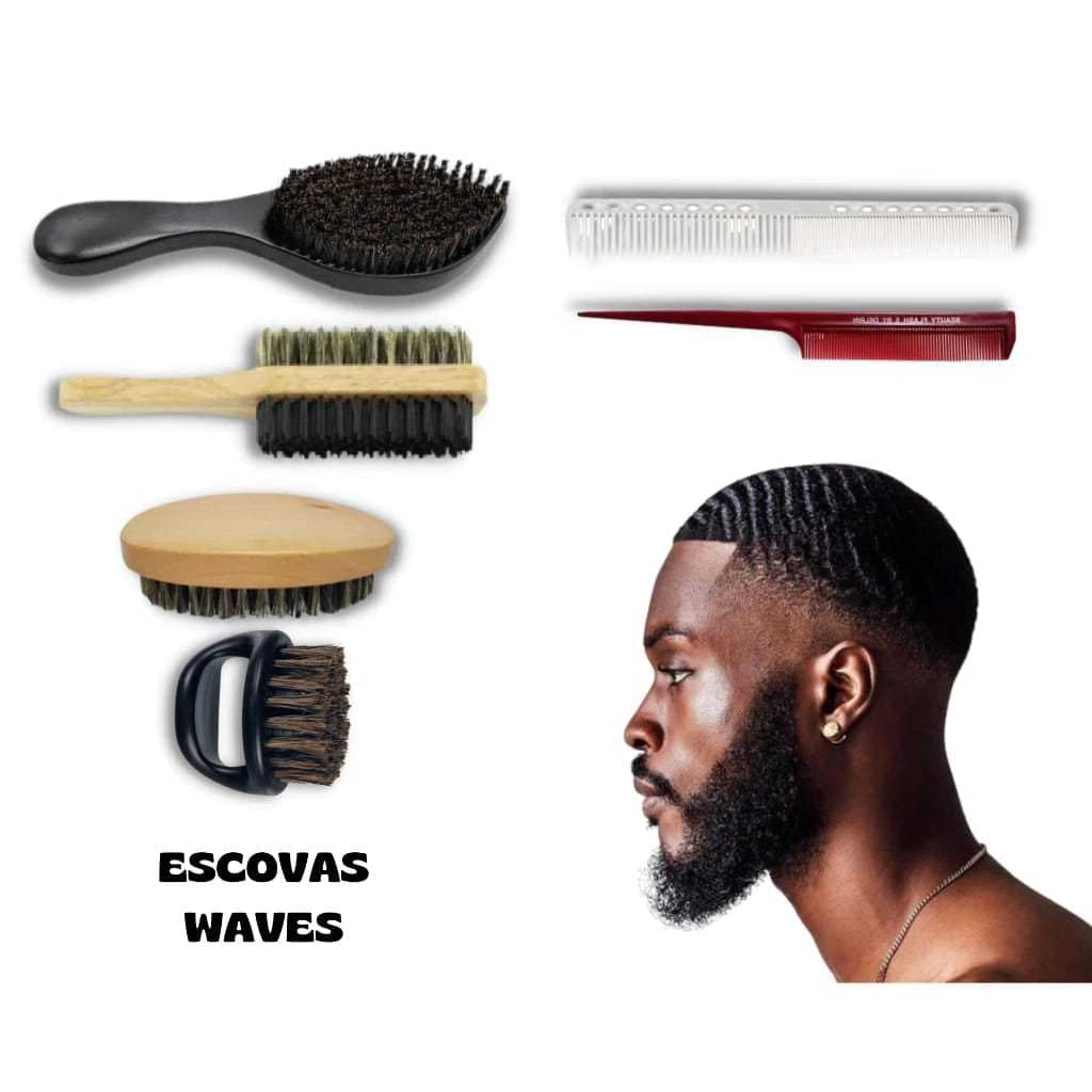 Escovas e Pentes para Waves, Durag, Cabelo, Barbeiro, 360Waves, Hip Hop, FingerWaves Top