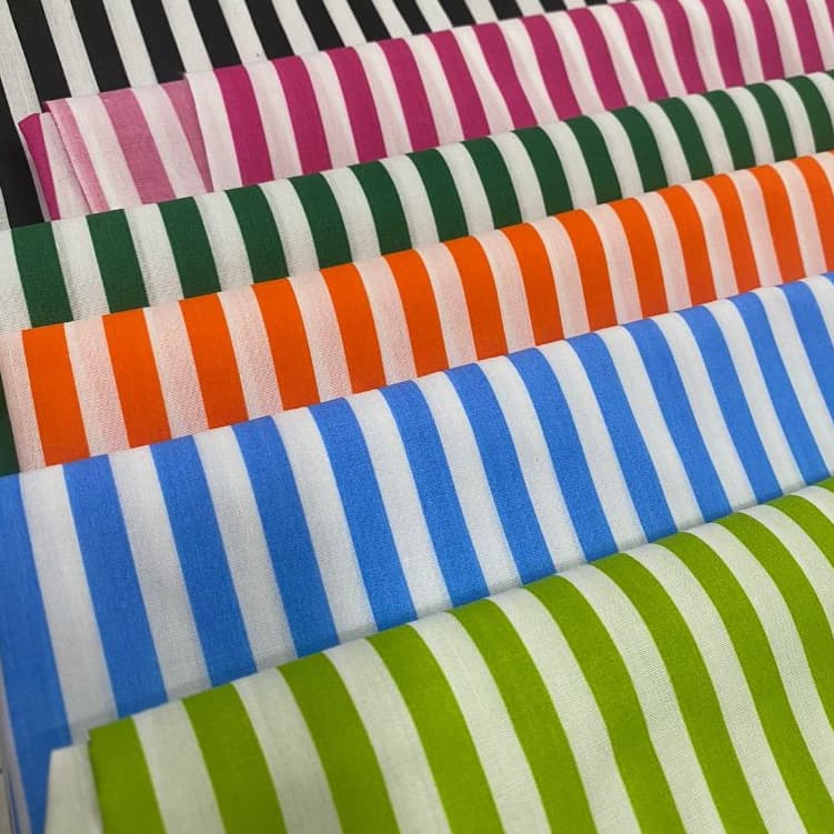 tecido tricoline listrada algodão listras colorida estampada 1 metro (1,00 x 1,50)