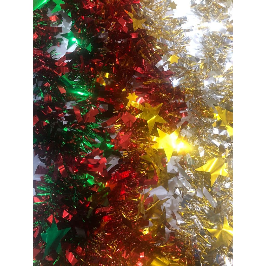 Festão de Natal com Estrelas - Natal - Ano Novo - Feliz Natal - Decoração