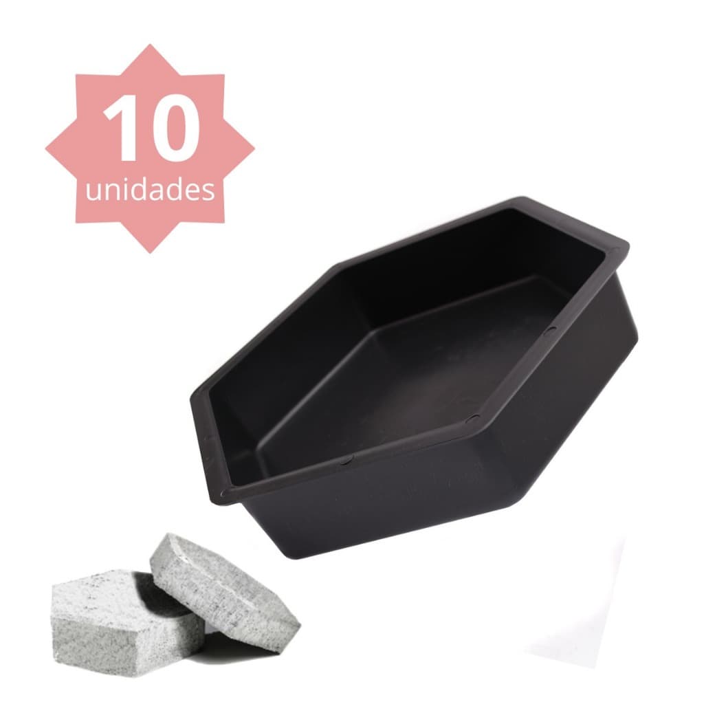 Forma Sextavada Lisa Para Fabricar Bloquetes Paver 25x25x6