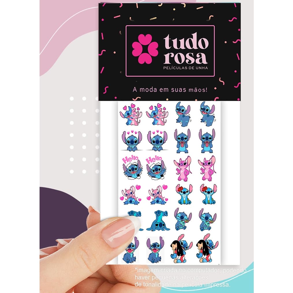 adesivos de unha STITCH com 24 unidades