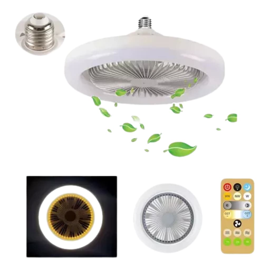 Ventilador De Teto Com Lâmpada Led Acompanha Controle Remoto com Envio Imediato