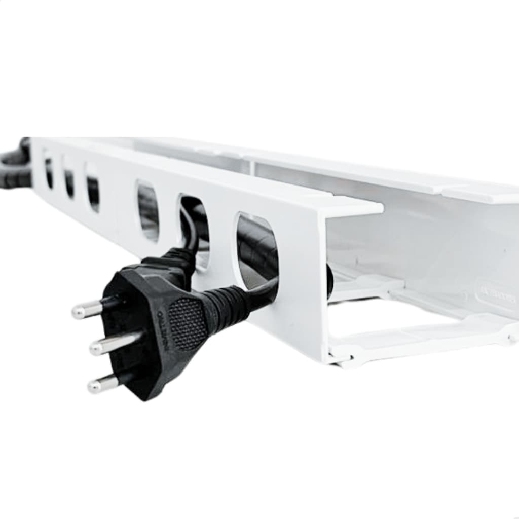 Calha Organizadora de cabos e fios guia de cabos Branco baixo mesa Setup gamer esconder cabos do PC elétrica canaleta