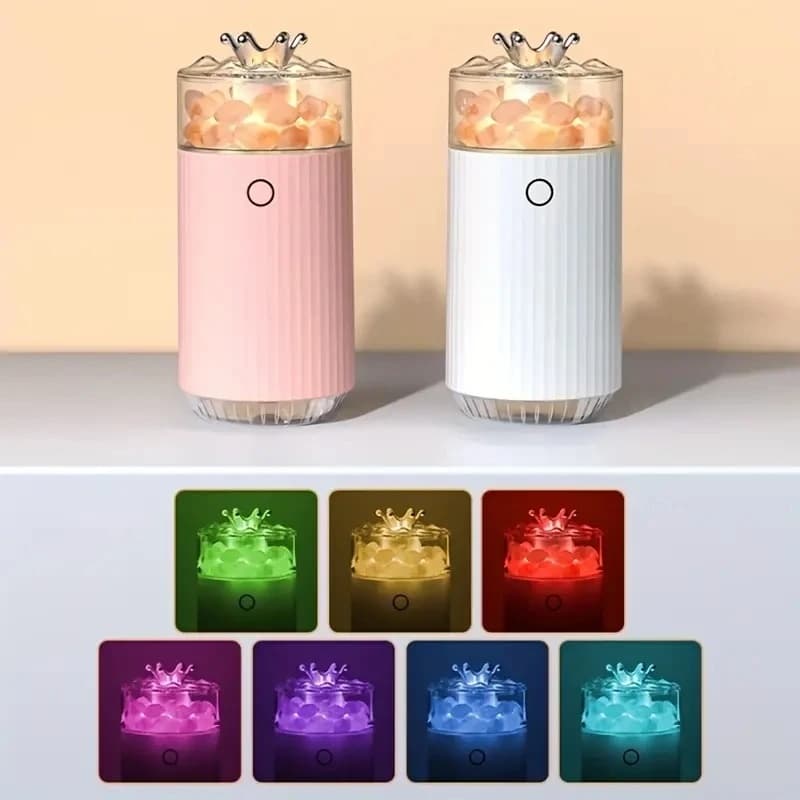 Umidificador Difusor De Óleo Essencial, Difusores De Aroma De Lâmpada De Sal 3 em 1 Aromaterapia