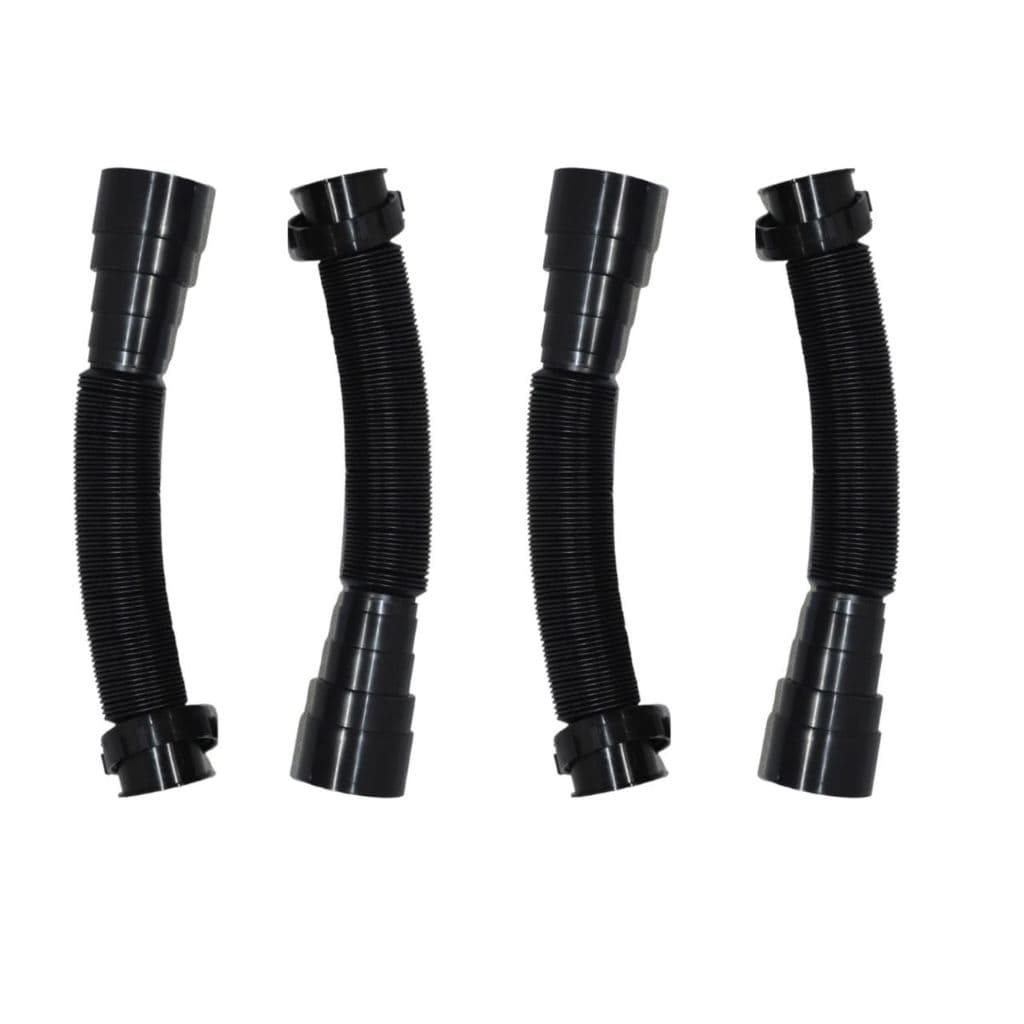 Kit 4 Sifão Preto Cano Para Pias Lavatórios Tanques 70cm