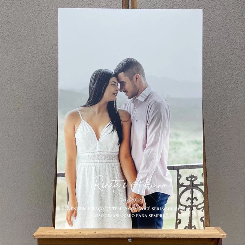 Quadro Decorativo Com Sua Foto personalizado Para Casamento 60x70