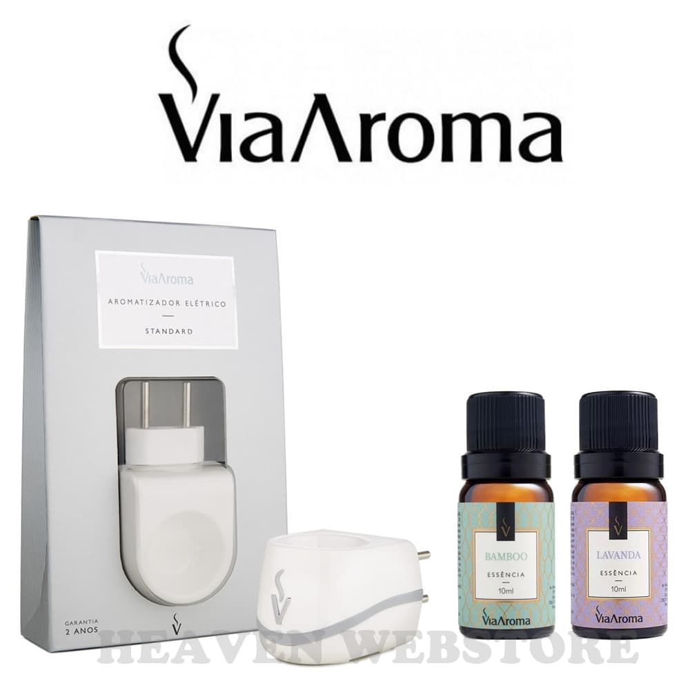 Aromatizador Standard + 2 Essência - Bamboo e Lavanda Via Aroma Difusor