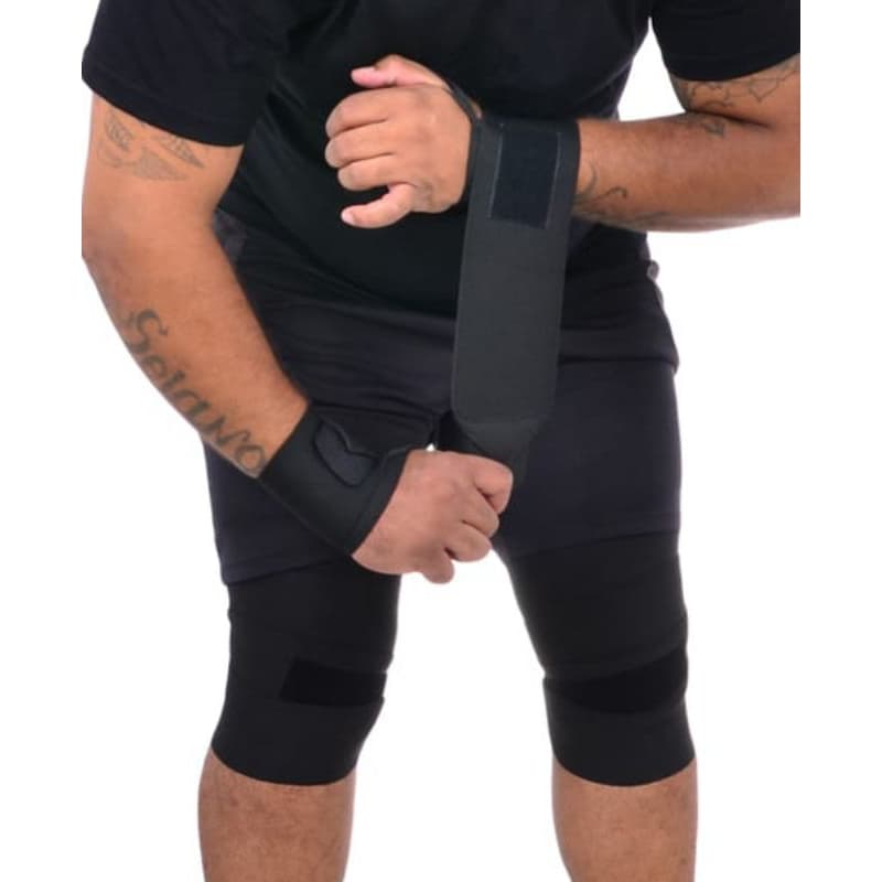 Par Munhequeira + Par Joelheira Profissional Crossfit PREMIUM