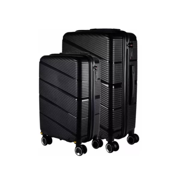 kit Mala 23kg + Mala grande 35kg Material polipropileno, rodinhas duplas 360 graus, ziper anti-furto.