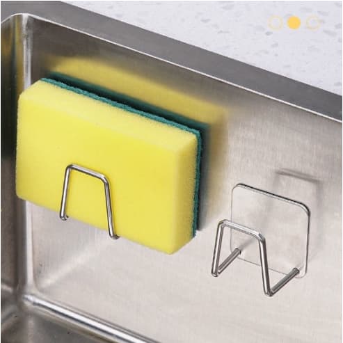 Suporte Para Esponjas Gancho Aço inoxidável Suporte Porta Esponja para Bucha de Pia Prateleira de Cozinha Casa Banheiro Multiuso