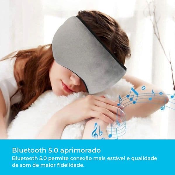 Mascara De Dormir Tapa Olho Confortável Com Fone Bluetooth