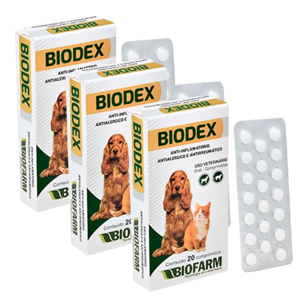Biodex Kit 3 Unidades Anti-inflamatório 20 Comprimidos