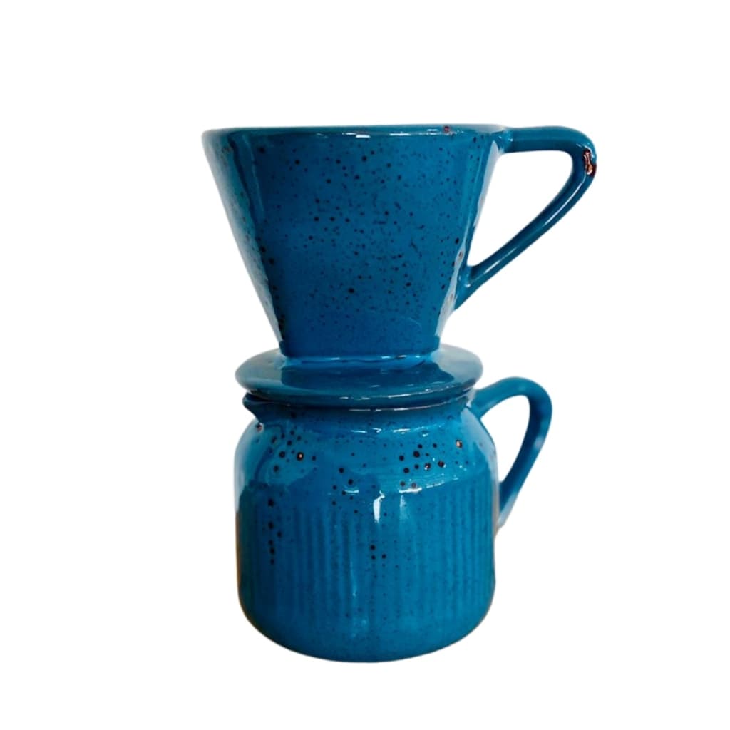 Coador de Café Chá com Bule de Cerâmica Jarra Cafeteria Coffee Louças Decoração Gourmet Leiteira