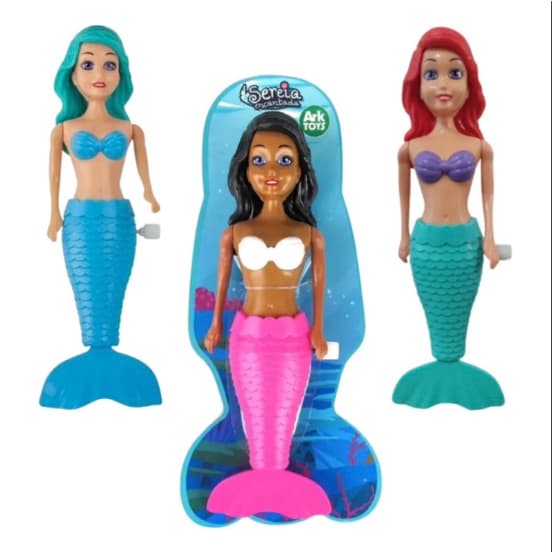 Boneca Sereia Ariel A Corda Que Nada Sozinha Mexe Barbatana