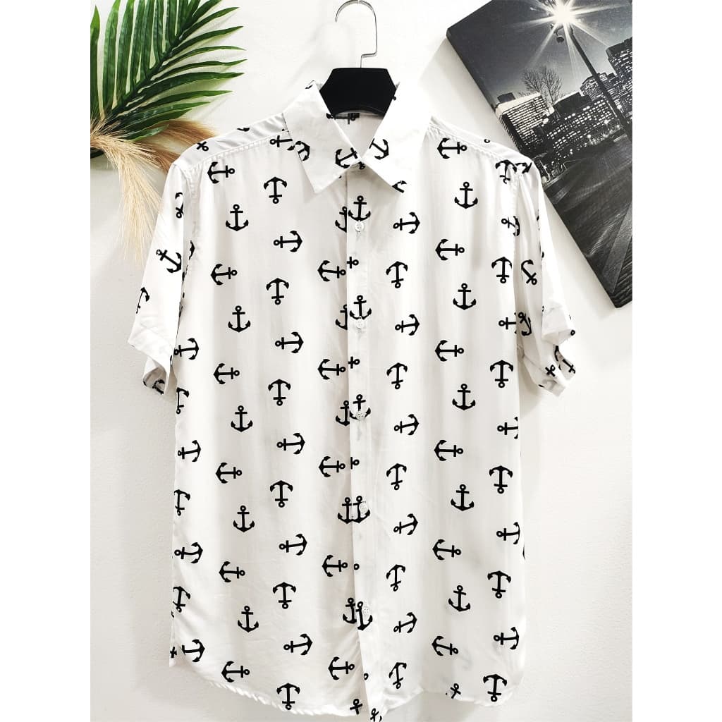 Camisa Floral Havaiana Praia Verão Masculino Manga Curta De Botão Tecido Viscose  encolhe um pouquinho