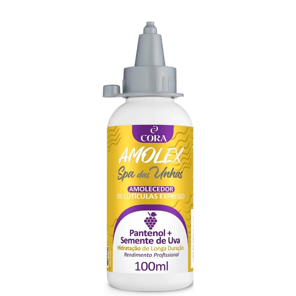 Amolecedor de Cutículas Cora Amolex Pantenol + Semente de Uva Aplicador 100ml