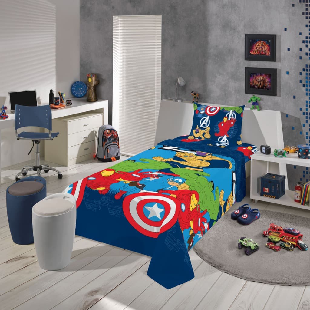 Jogo de Cama Infantil 02 ou 03 Pc Personagens | Patrulha Canina, Avengers, Frozen, Naruto, Stitch