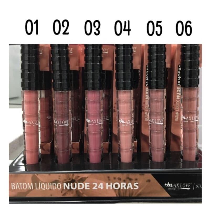 Batom Líquido 24 Horas e 30 Horas Max Love  Não Sai