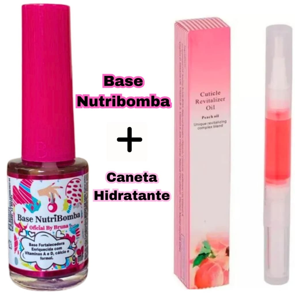Base Nutribomba + Caneta Hidratante para as cutículas e Unhas