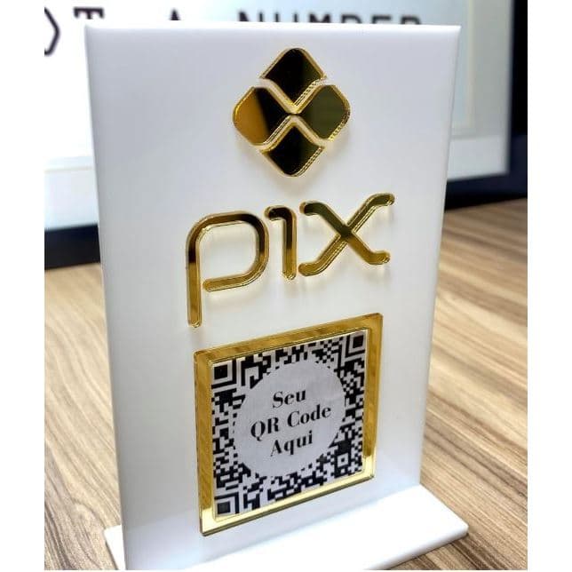 Placa QRcode em acrílico