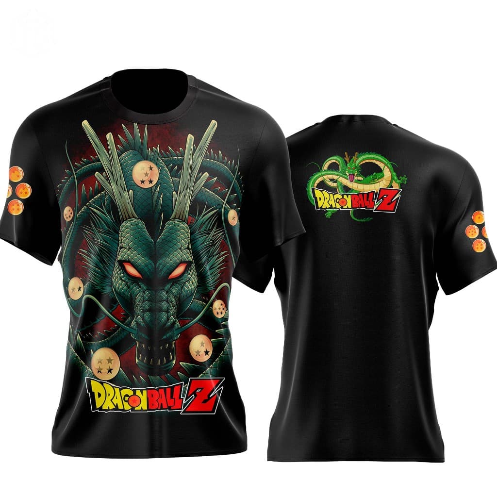 Camiseta Personalizada Shen Long Anime Dragon Ball Z Camisa Dry Fit Masculino