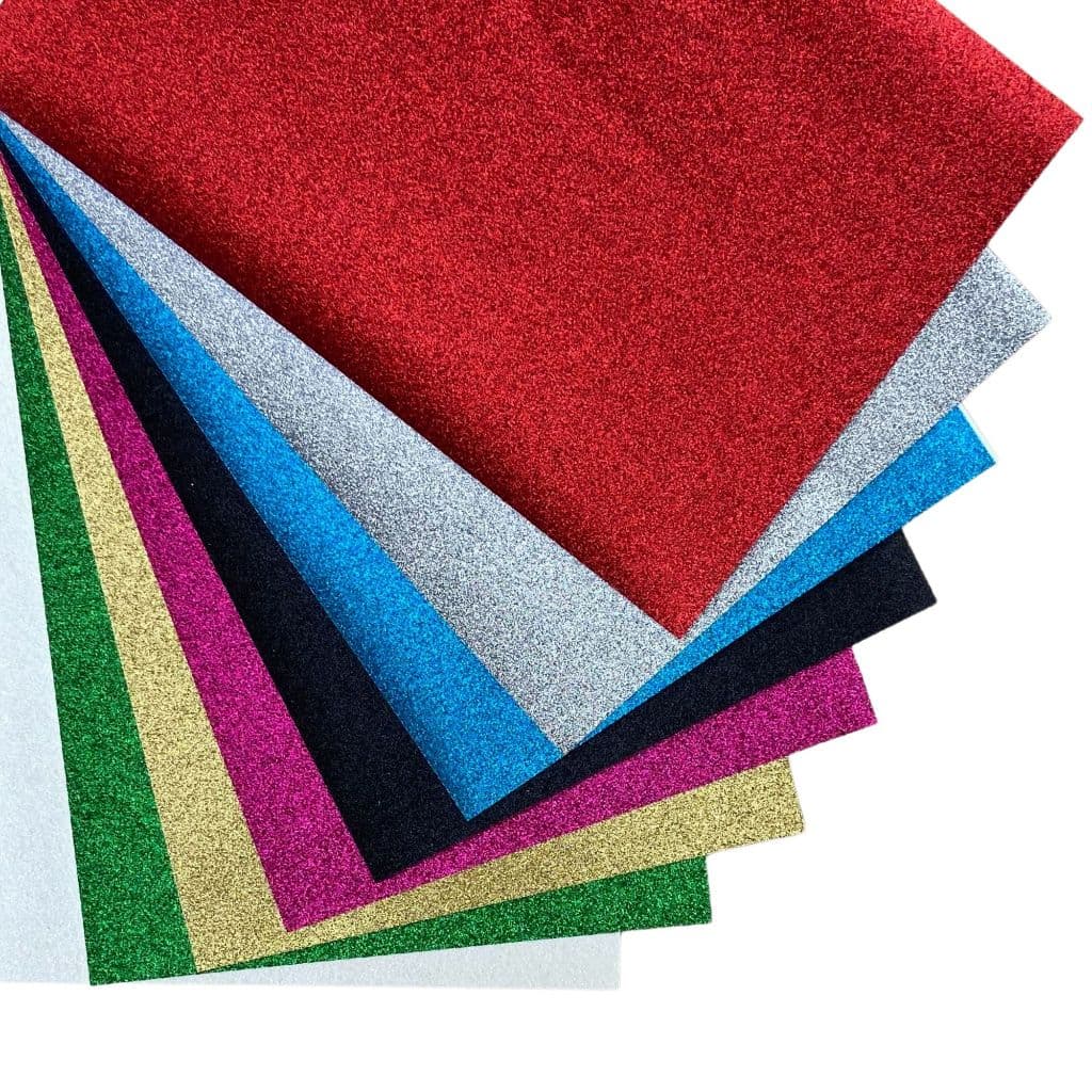 PAPEL GLITTER - 180 g - VÁRIAS CORES -  A4 - 10 FOLHAS