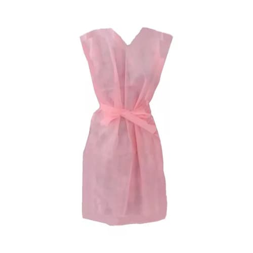 Avental Descartavel Rosa Tnt S/ Manga 40g Kit 20 Unid.