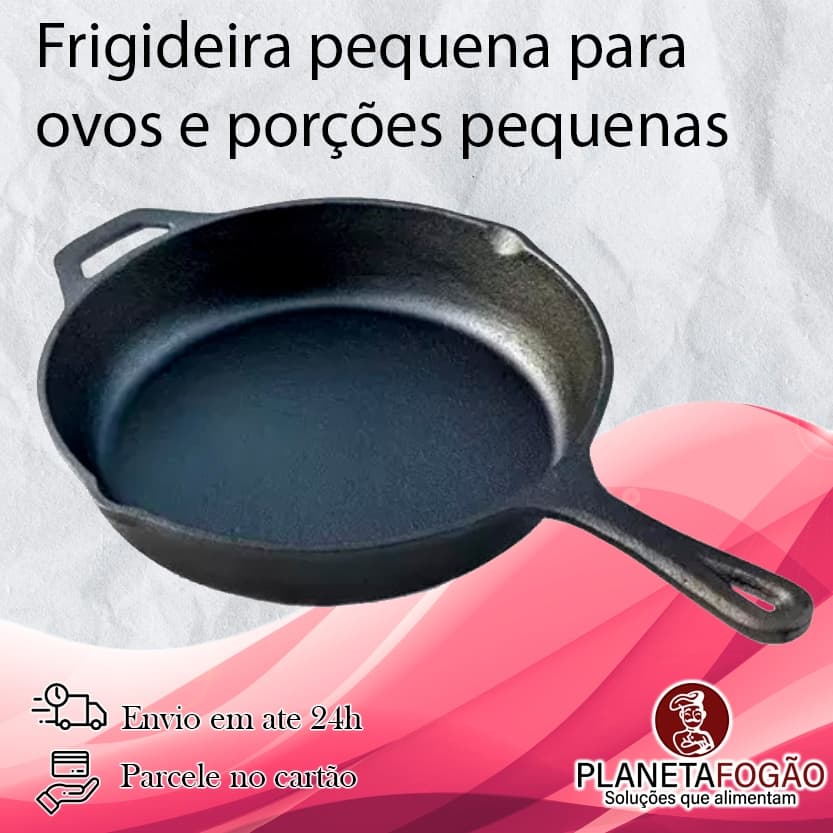 Frigideira Pequena em Ferro Fundido ideal para ovos e porções pequenas 15cm diâmetro Libaneza