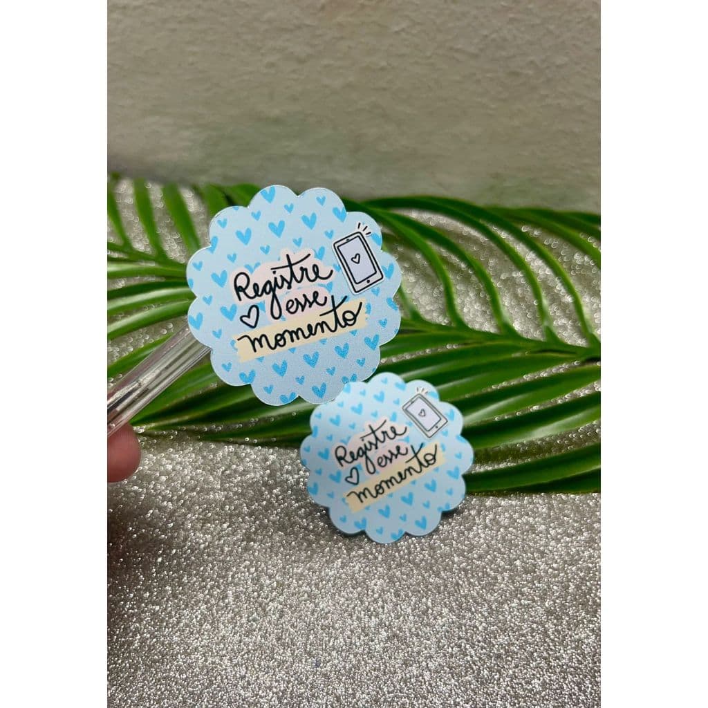 50 Adesivos Escalope para Loja - Etiqueta Embalagem - Tamanho 4,5x4,5 cm