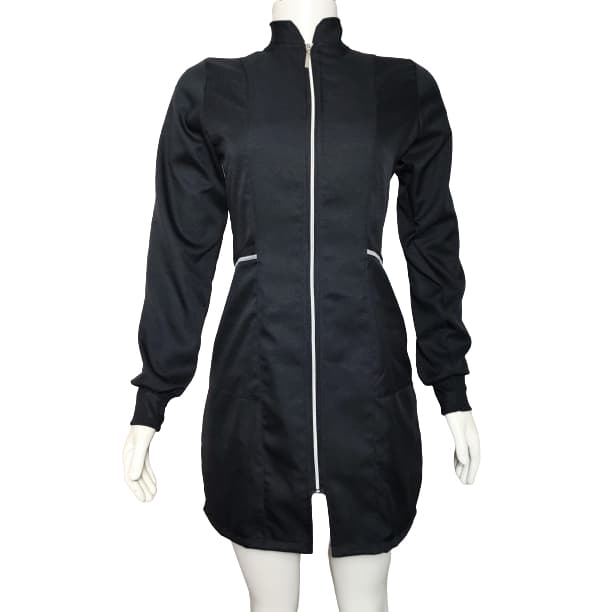 JALECO FEMININO PRETO - JALECO GABARDINE