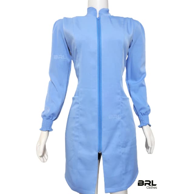 JALECO FEMININO AZUL CLARO - JALECO GABARDINE