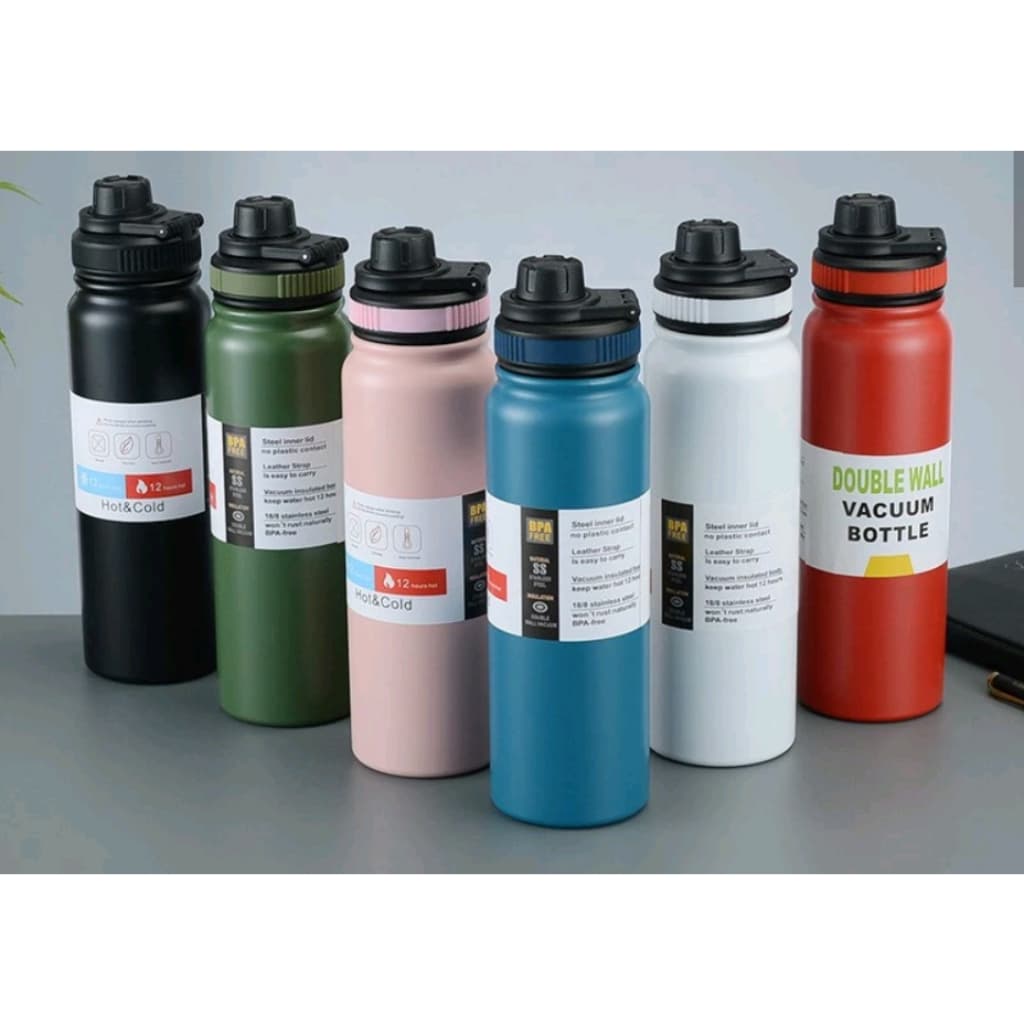 Garrafa témica 800ml  e 750ml copo isolamento duplo aço
