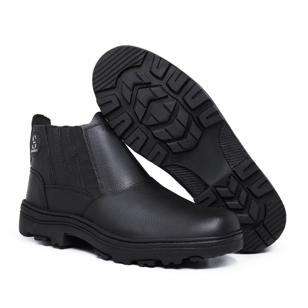 Bota De Segurança De Couro Para Trabalho Certificado Epi Bota Resistente