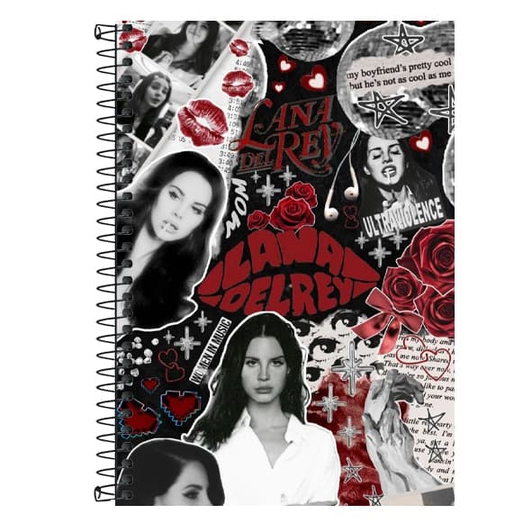 Caderno Personalizado Lana Del Rey - 1 matéria, 10 matérias e 20 matérias