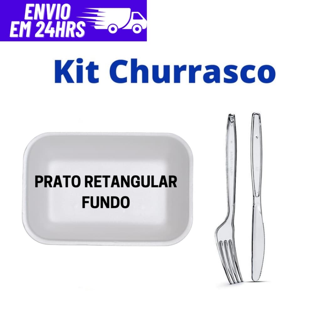 Kit Descartáveis Prato de Isopor Retangular Para Almoço Para Churrasco Para Festas Para Eventos Multi Uso 100 Pessoas