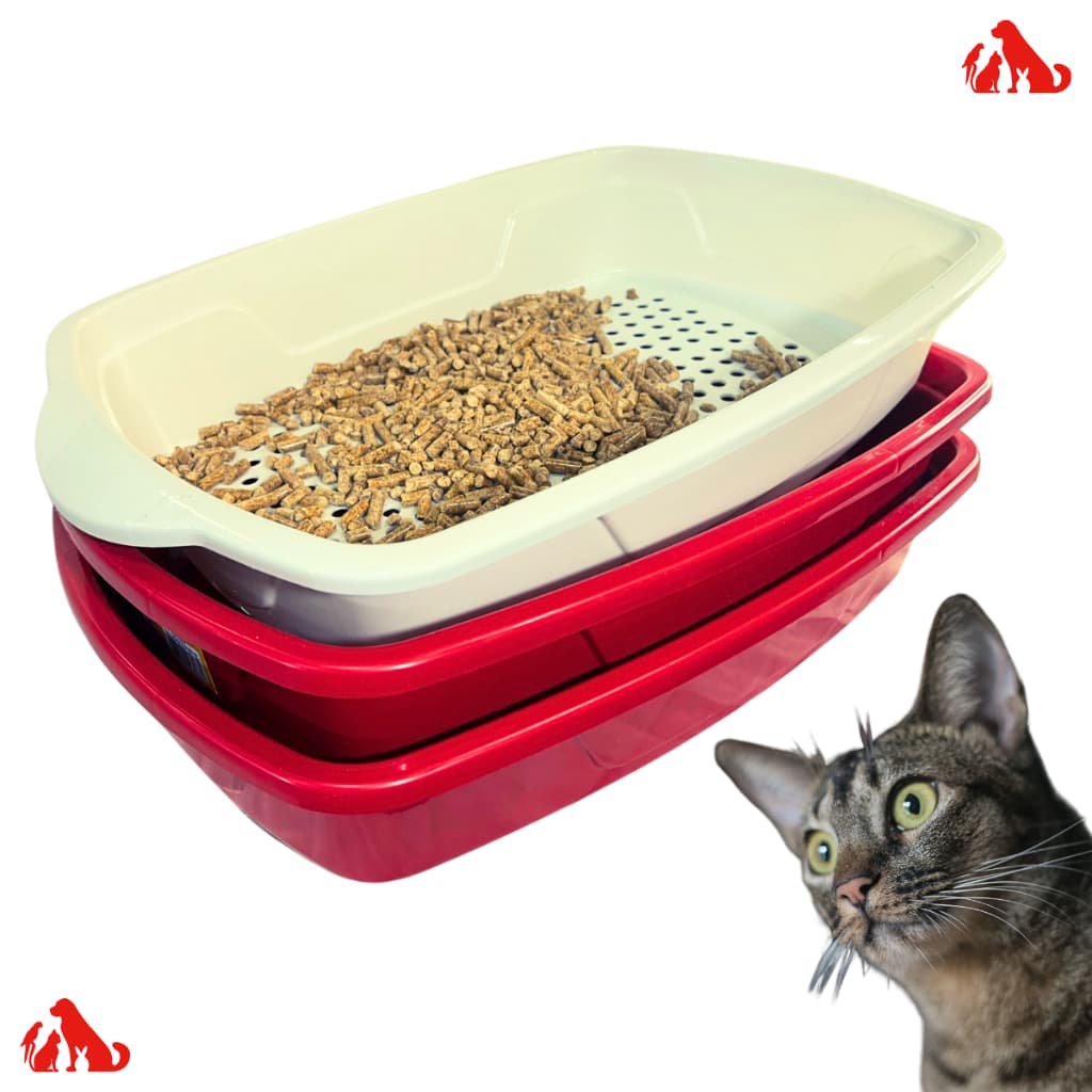 Caixa De Areia Para Gatos Furba Bandeja Higiênica Sanitária Mega 3 PARTES