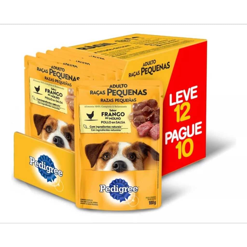 Sachê Pedigree Pague 10 Leve 12 Cães Raças Pequenas Frango