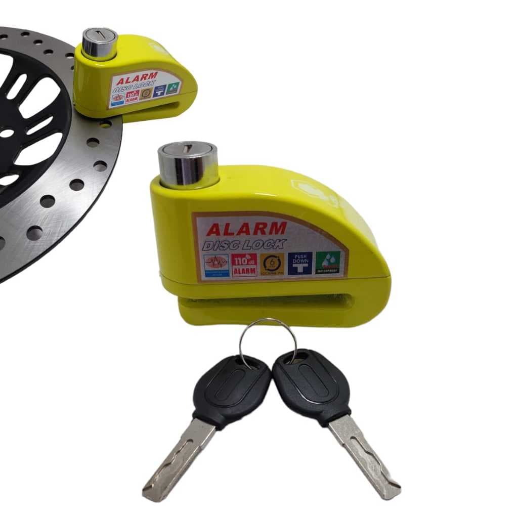 Trava Disco de Freio Moto Com Alarme Sonoro Cadeado Universal