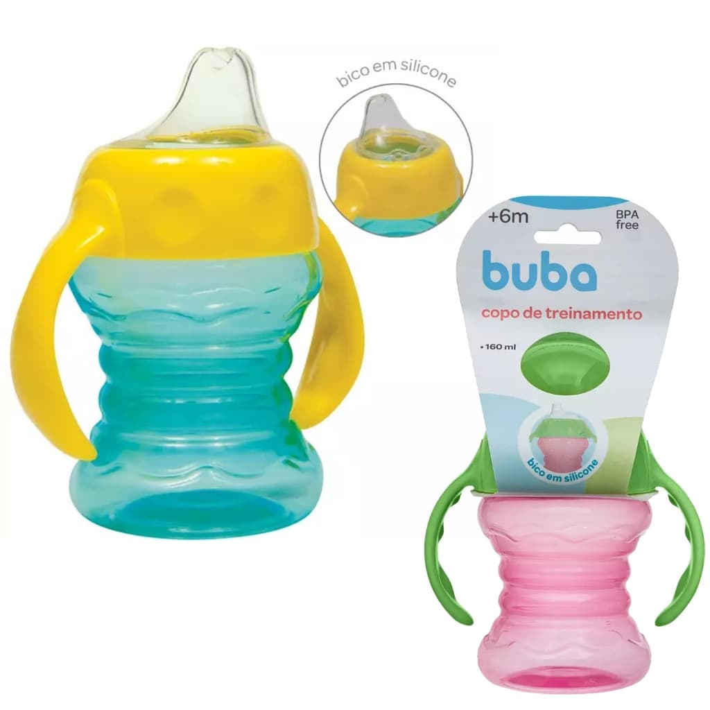 Copo De Treinamento Buba Com Alça Copo Bico De Silicone Infantil Bebê